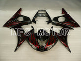 Yamaha YZF-R6 2005 Injection ABS Fairing - Flame - Red Black - MFS3778